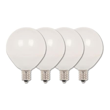 Westinghouse Bulb LED Dimmable 7W 120V G16.5 Glassobe 2700K Soft White E12 Candelabra, 4PK 4513120